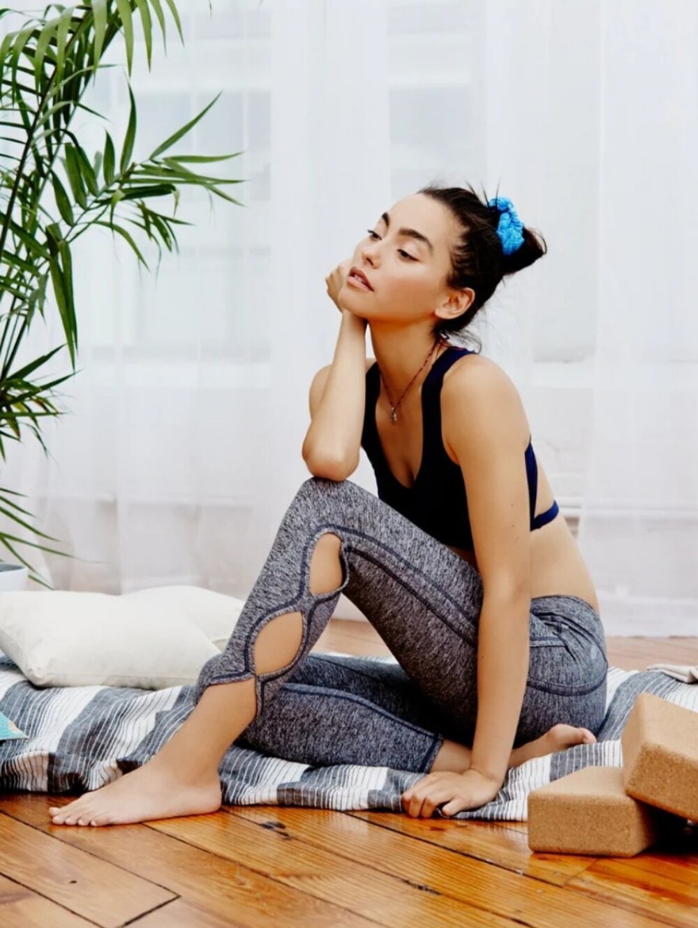Free People Movement Infinity Dance Charcoal Cutout Leggings